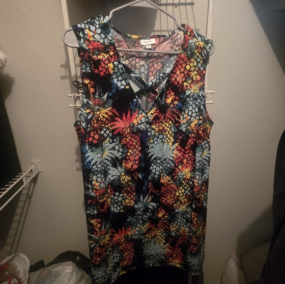 Avenue Multi Colored Tunic Tank Top (Size 2X) - Picture 2 of 5